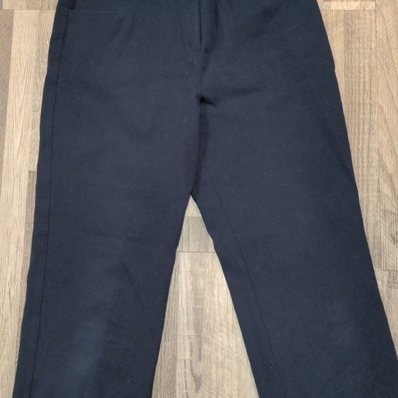 St. John Navy Blue Straight Leg Chino Trouser Pants Size 6 - Picture 3 of 14